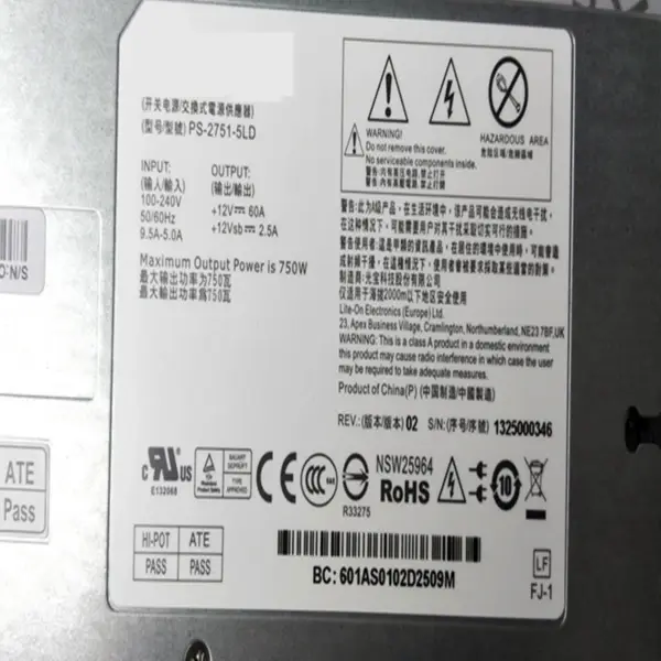 Zdroj napájení pro spínaný zdroj Liteon 750W PS-2751-5LD