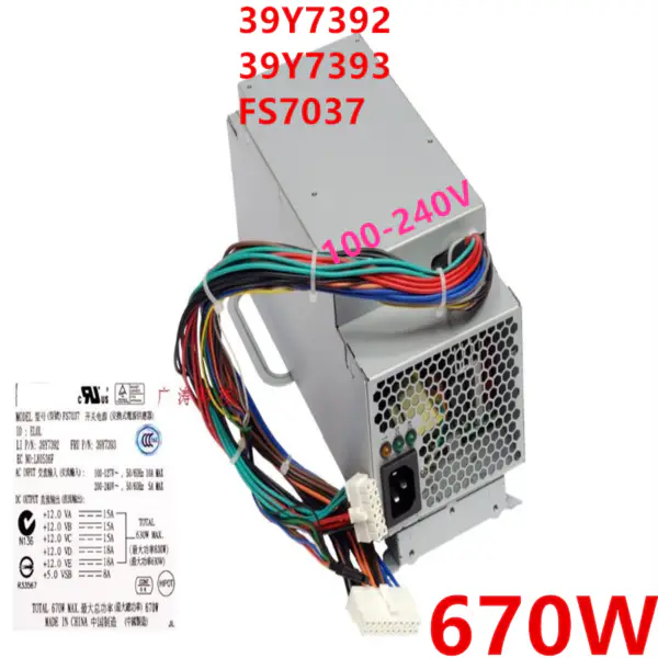 Zdroj napájení pro IBM X3400M3 X3500M3 M2 670W spínaný zdroj 39Y7392 39Y7393 FS7037