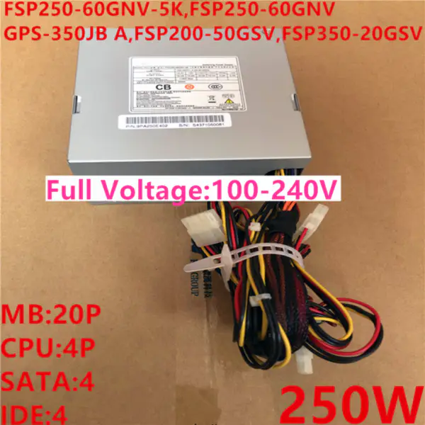 Napájecí zdroj pro Hanker Dahua DVR NVR 250W spínaný zdroj FSP250-60GNV-5K GPS-350JB A FSP200-50GSV FSP200-50HSV
