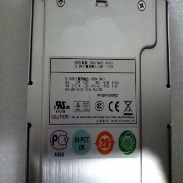 Zdroj napájení pro Zippy Emas 48V 460W spínaný zdroj DM1W-6460F
