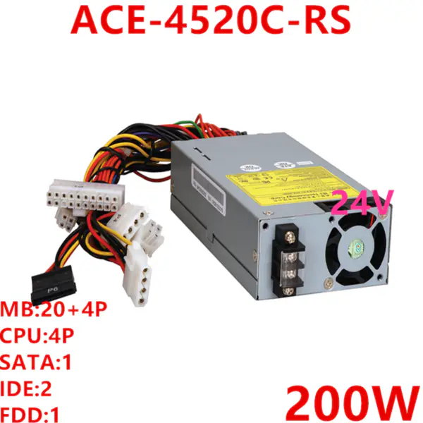 Zdroj napájení pro IEI 1U DC24V 200W spínaný zdroj ACE-4520C-RS