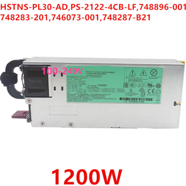 Napájecí zdroj HP DL580 G8 G9 1200W HSTNS-PL30-AD PS-2122-4CB-LF 748896-001 748283-201 746073-001 748287-B21