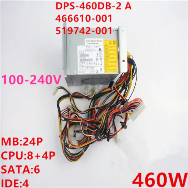 Zdroj napájení pro HP ATX ML150G6 ML330G6 460W spínaný zdroj napájení DPS-460DB-2 A 466610-001 519742-001