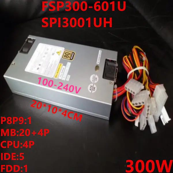 Napájecí zdroj pro FSP AT -5V 1U P8P9 s jmenovitým výkonem 300 W ve špičce 450 W spínaný zdroj FSP300-601U SPI3001UH