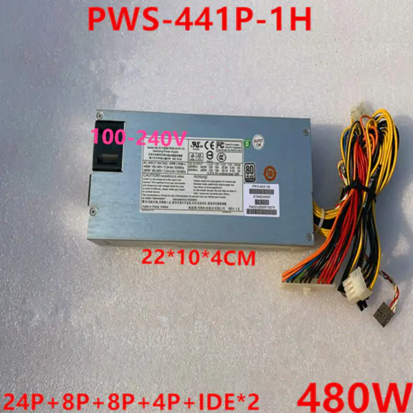 Zdroj napájení pro Supermicro 80plus Platinum 813M-4 6018R-MT 1U 480W spínaný zdroj PWS-441P-1H