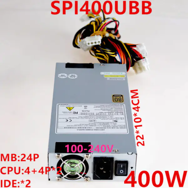 Zdroj napájení pro FSP 80plus Bronze Standard 1U 400W spínaný zdroj SPI400UBB