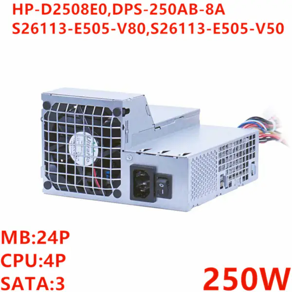 Zdroj napájení pro FUJITSU SIEMENS 250W spínaný zdroj HP-D2508E0 DPS-250AB-8A S26113-E505-V80 S26113-E505-V50