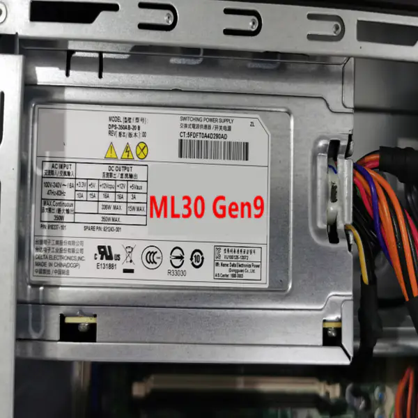 Napájecí zdroj HP ML30 Gen9 350W DPS-350AB-20 B 816337-001 821243-001 815108-501 821244-001 S15-350P1A