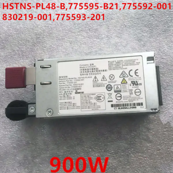 Zdroj napájení pro HP DL180 DL160/60 DL80 ML150 G9 900W HSTNS-PL48-B 775595-B21 775592-001 830219-001 775593-201