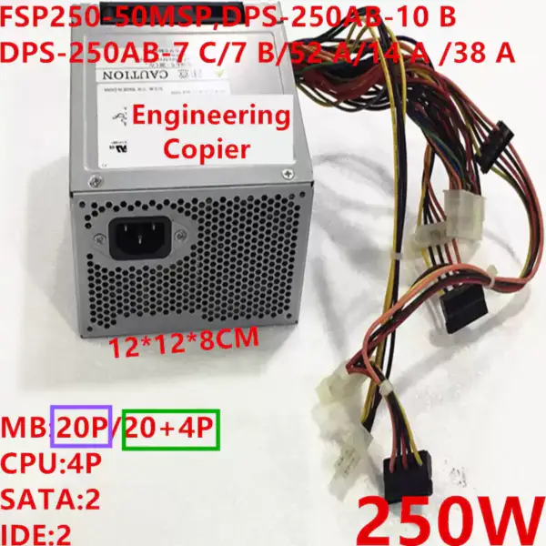 Zdroj napájení pro 250W napájecí zdroj Delta/FSP FSP250-50MSP DPS-250AB-10 B DPS-250AB-7 C/7 B DPS-250AB-52 A/14 A /38 A