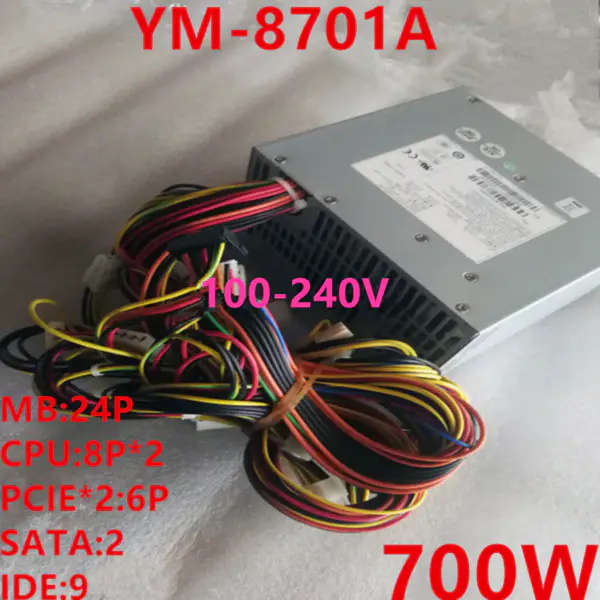 Zdroj napájení pro 3Y s jmenovitým výkonem 700 W ve špičce 900 W spínaný zdroj YM-8701A