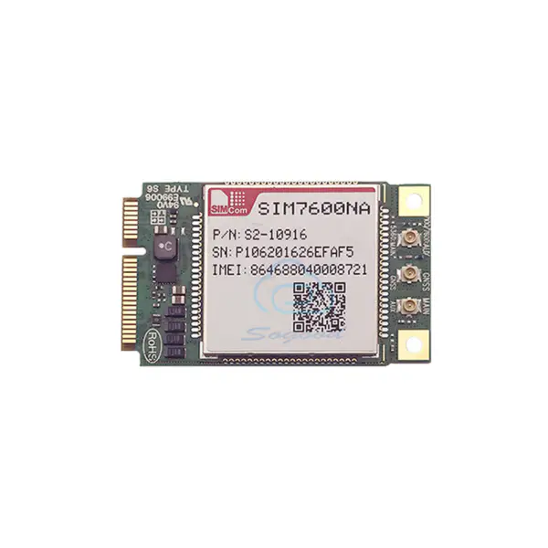 SIMCOM SIM7600E LCC LTE CAT1 modul LTE-FDD B1/B3/B5/B7/B8/B20 LTE-TDD B38/B40/B41 GSM 900/1800MHz