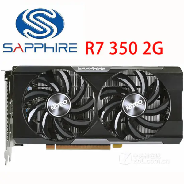 SAPPHIRE R7 350 2GB Grafické karty R7-350 2GB Grafická karta GDDR5 128bit Pro AMD Radeon R7 350 R7 series R7350 HDMI DVI VGA Used