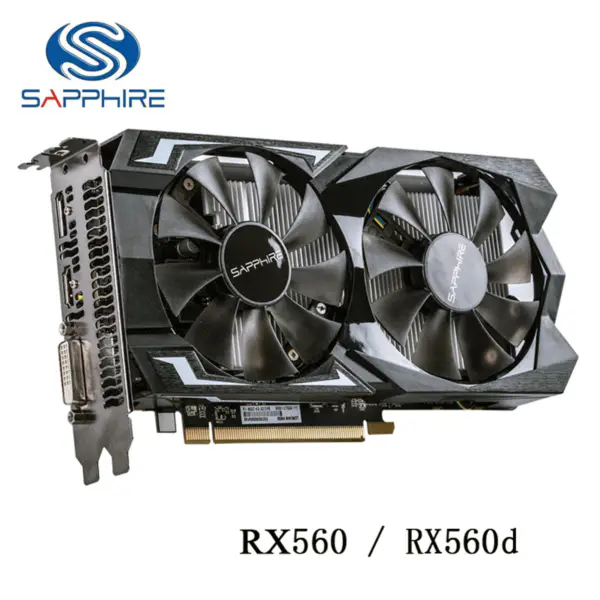 SAPPHIRE RX560 4GB GDDR5 Grafická karta pro AMD RX 500 Grafické karty rx560 d VGA RX 560 4G RX560D DP HDMI DVI 7000MHz 896 1024 Used