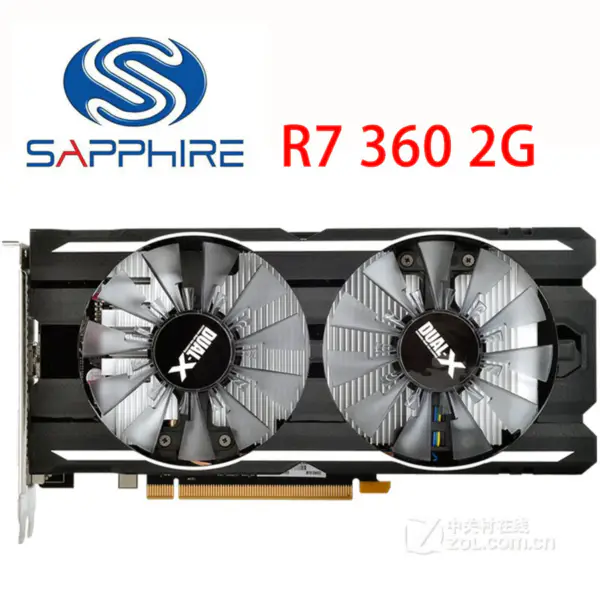 SAPPHIRE R7 360 2G D5 Grafické karty R7 360 2GB Grafická karta GDDR5 128bit Pro AMD R7 series Radeon R7 360 R7360 2GB HDMI DVI Used