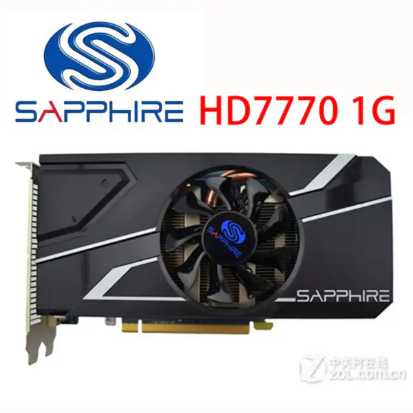 SAPPHIRE HD7770 1GB Grafické karty GDDR5 128bit Grafická karta pro AMD 7700 series Radeon HD 7770 HD 7770 1G HDMI DVI VGA Used