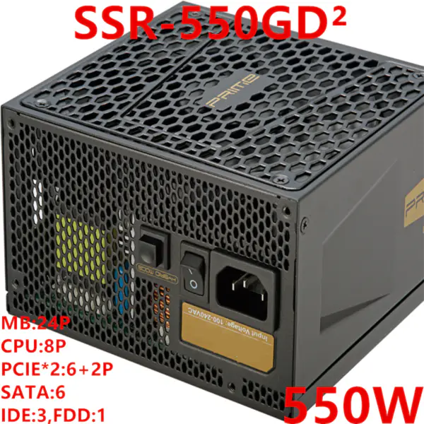 SeaSonic ATX plně modulární 550W spínaný zdroj SSR-550GD² s tichým ventilátorem 80plus Gold