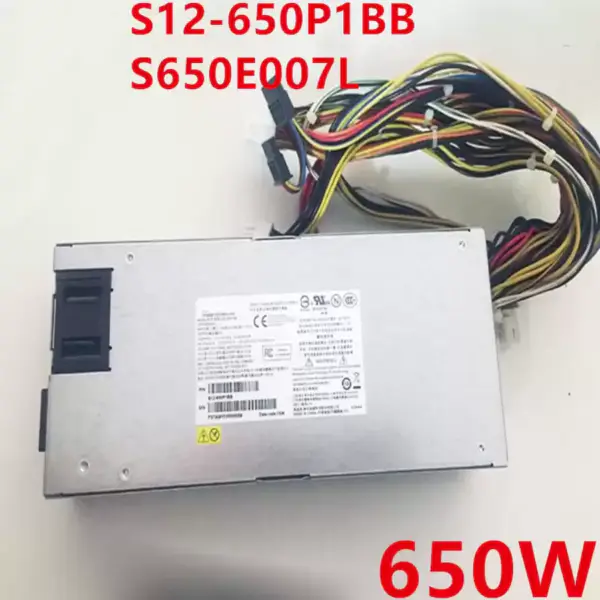 Zdroj napájení pro Chicony 1U 650W spínaný zdroj S12-650P1BB S650E007L