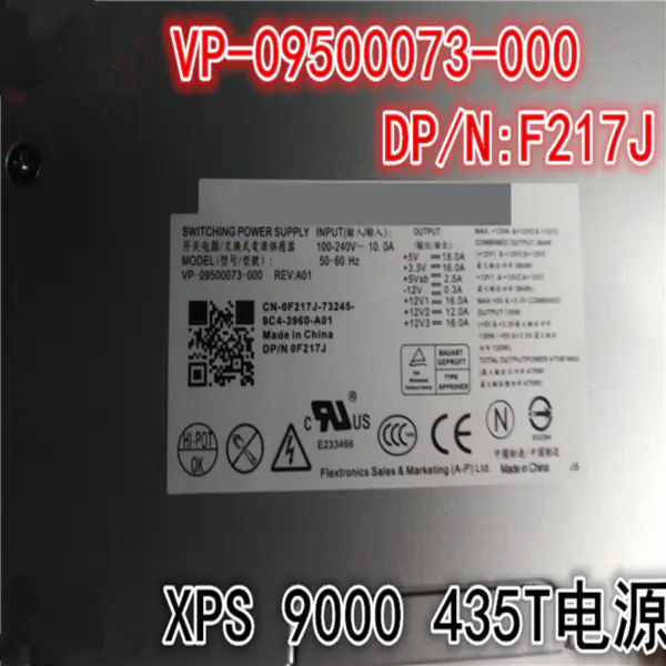 Dell XPS 9000 435 475W spínaný napájecí zdroj VP-09500073-000 F217J J102N