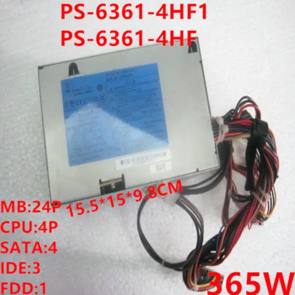 Zdroj napájení pro HP ML115 G1 G5 365W PS-6361-4HF1 PS-6361-4HF 445067-001 457884-001 457694-001 460025-001