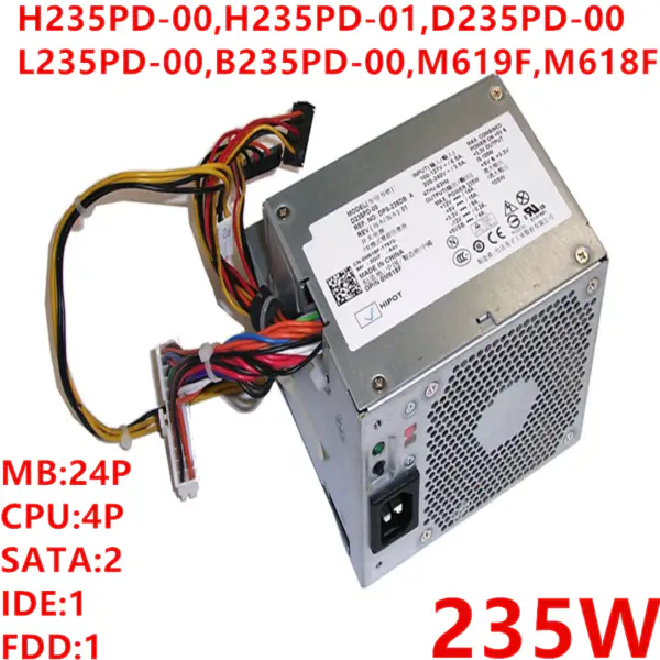 Zdroj napájení pro Dell 520 620 745 320 330 755 380 360 235W Napájecí zdroj H235PD-00 H235PD-01 D235PD-00 L235PD-00 B235PD-00