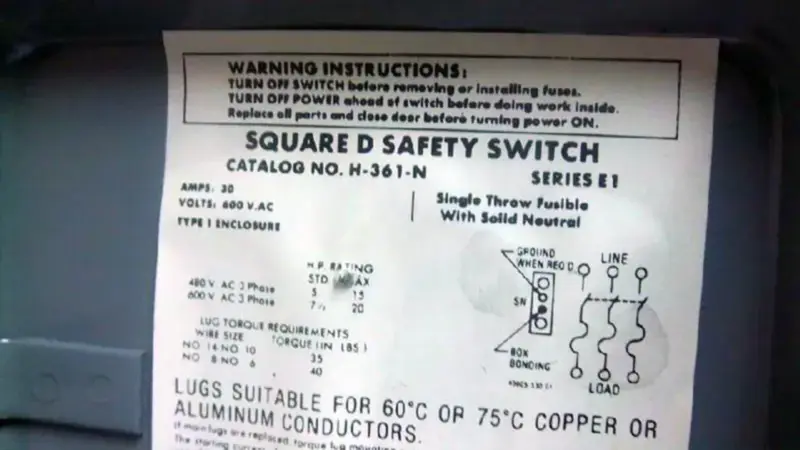 SQUARE D H361N