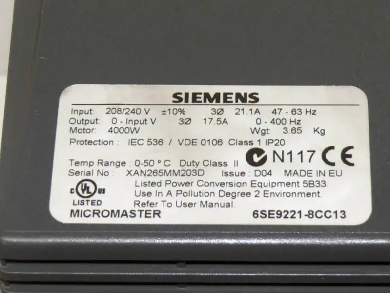 Siemens 6SE9221-8CC13