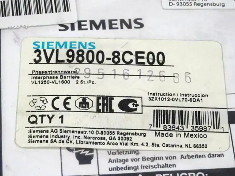 Siemens 3VL9800-8CE00
