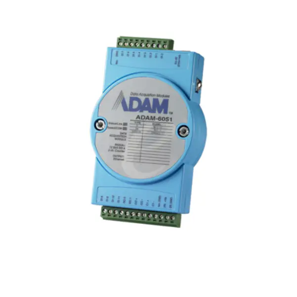 Advantech ADAM-605-D 14kanálový izolovaný digitální I/O modul Modbus TCP s 2kanálovým čítačem