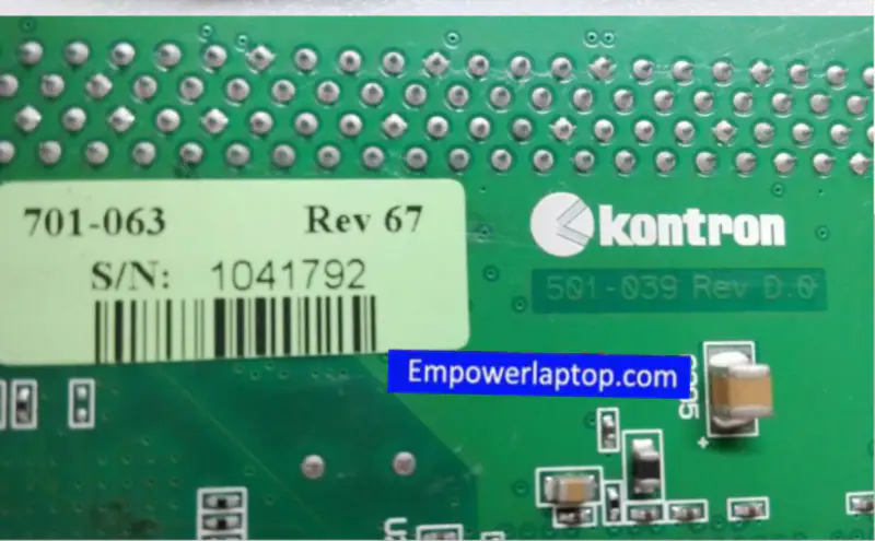 Kontron 501-039 Rev d.0 701-063 Rev 67 801-042 Rev A.2 motherboard
