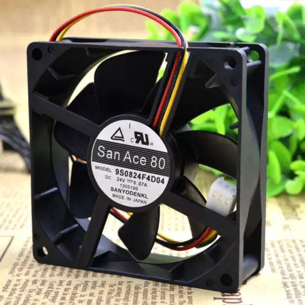Sanyo 9S0824F4D04 8025 24V 0,07A 3-vodičový 8CM ventilátor