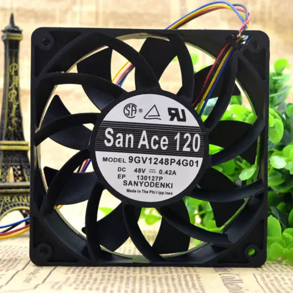 Sanyo 12CM 12025 9GV1248P4G01 48V 0,42A 4-vodičový ventilátor