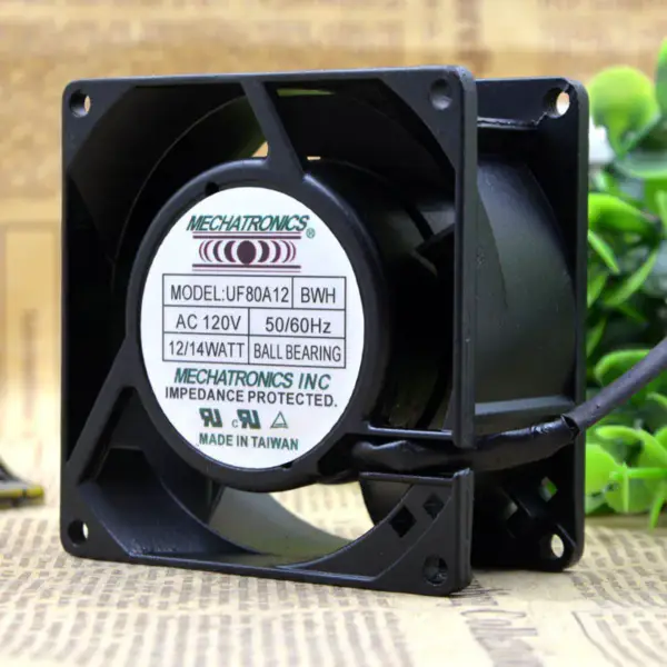 UF80A12/23BWH 115/230V 14/12W 80384-drátový ventilátor AB