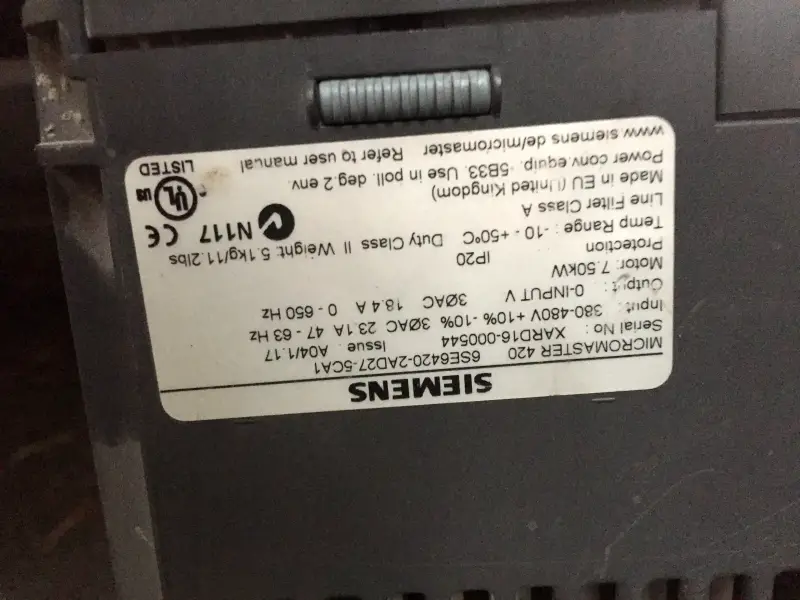 Siemens 6SE6420-2AD27-5CA1 8