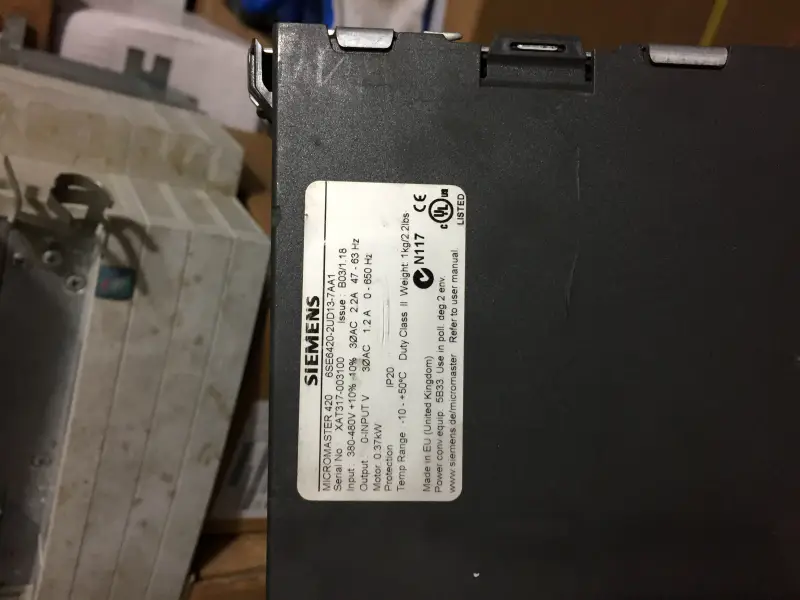 Siemens 6SE6420-2UD13-7AA1 0,37 kW 89