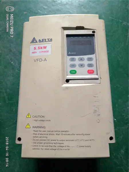 Delta VFD-A série VFD055A43B 380v 5,5kw