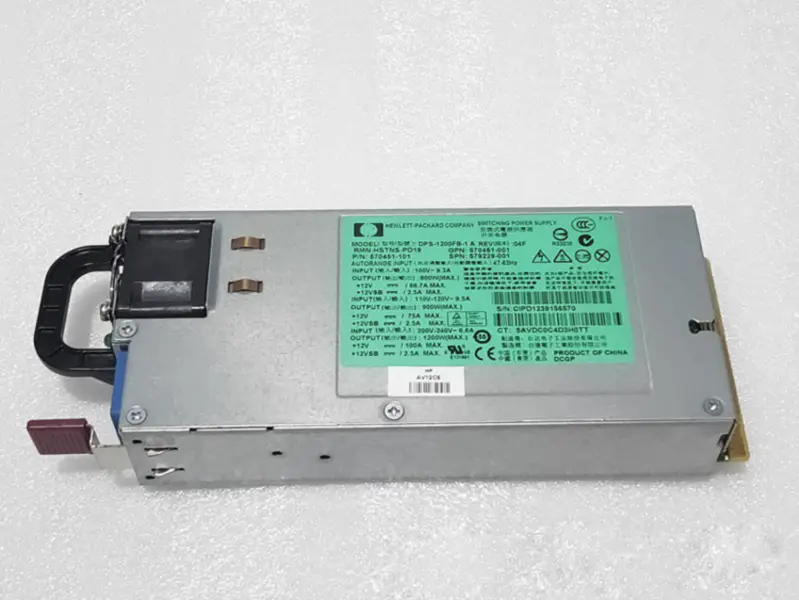 Serverový zdroj napájení HP ProLiant DL380 G7 DL580 G7 579229-001 570451-101 DPS-1200FB-1 A