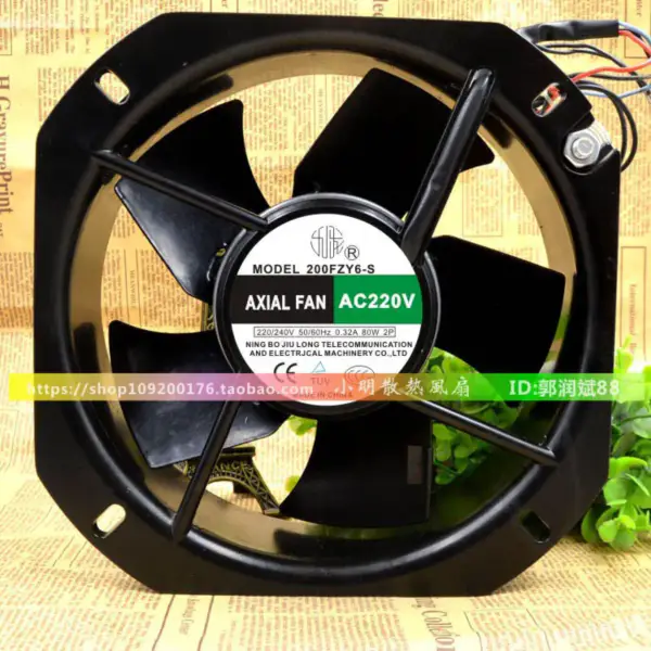 200FZY6-S 220V 0.32A 80W 22080 22.8CM