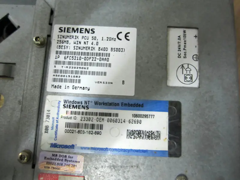 Siemens 840D 6FC5210-0DF22-0AA0 PUC 50