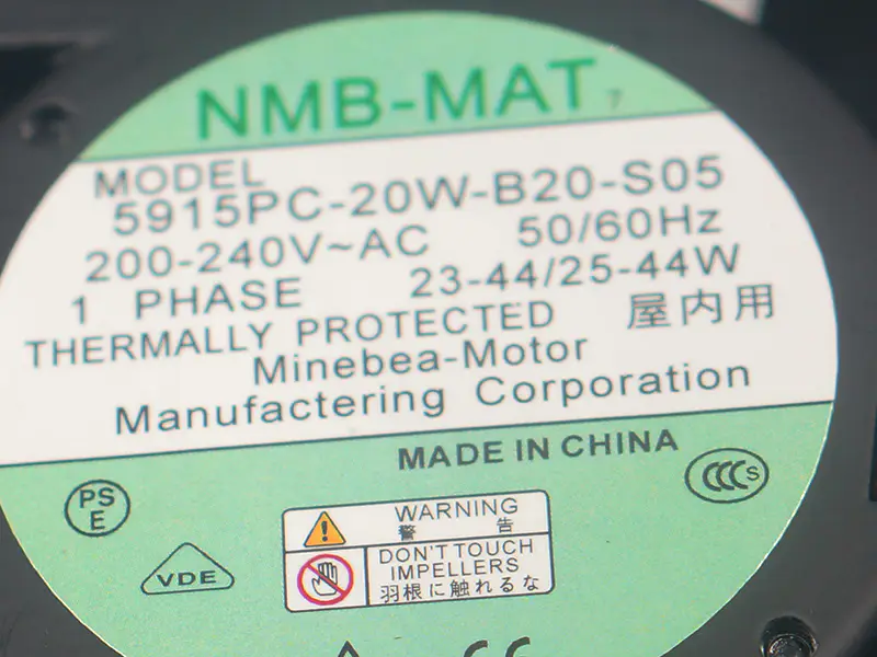 NMB 5915PC-20W-B20-S11 5915PC-20W-B20- S05 Fan