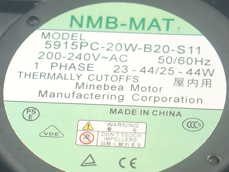 NMB 5915PC-20W-B20-S11 5915PC-20W-B20- S05 Fan