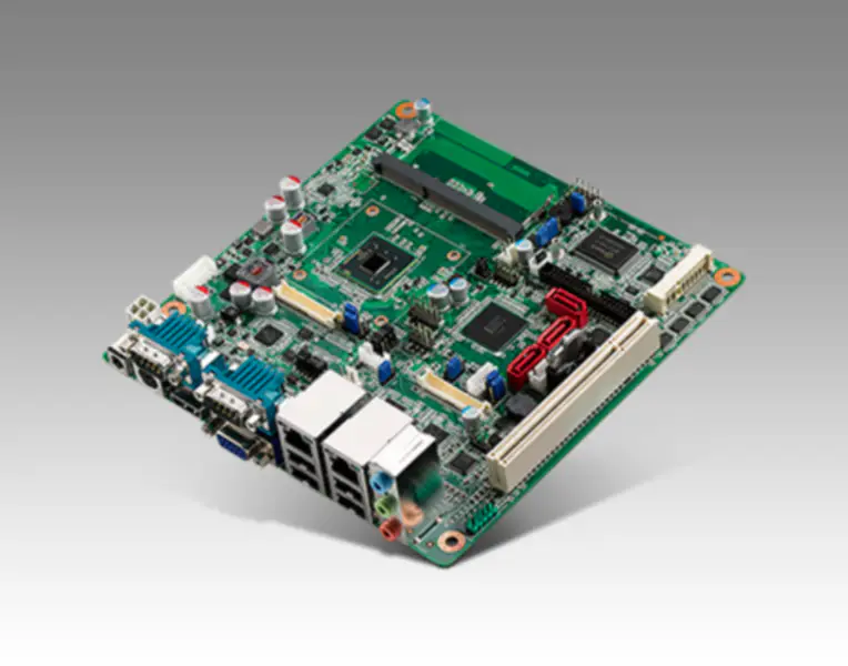 Advantech In-tel Atom D2550 Mini-ITX s CRT/2LVDS, 6COM a dvěma porty LAN