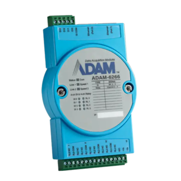 Advantech 4kanálový reléový výstup Modbus TCP Module se 4kanálovým DI ADAM-6266-AE