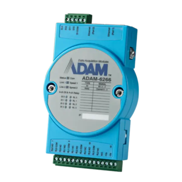 Advantech 4kanálový reléový výstup Modbus TCP Module se 4kanálovým DI ADAM-6266-AE