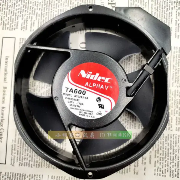 Ventilátor Nidec TA600 A30322-10 17238 17cm 230V