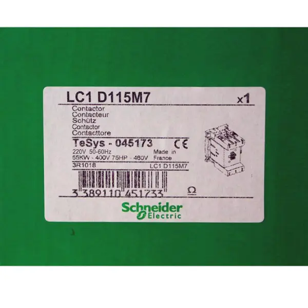 LC1D115M7 Sada kontaktů pro ovládání motoru 3fázového magnetického stykače klimatizace