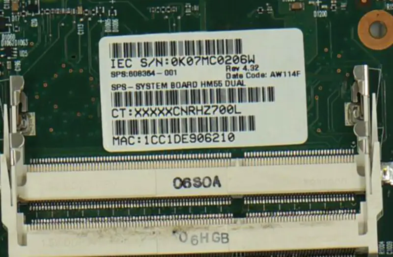 Základní deska HP 608364-001 envy 14
