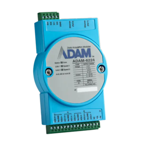 Advantech ADAM-6224-AE 4kanálový izolovaný analogový výstup Modbus TCP Module