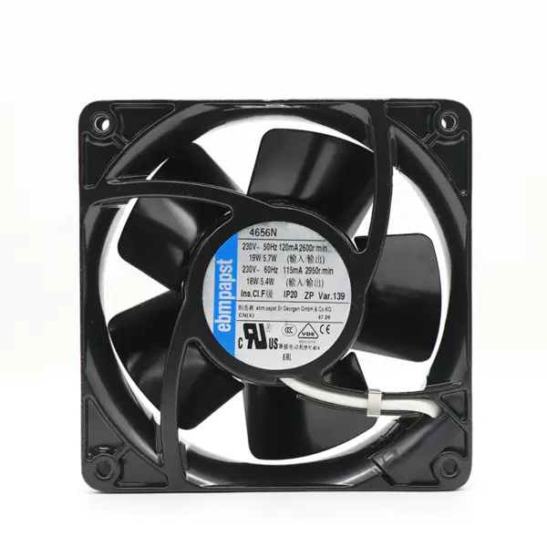 Ebmpapst 4656N 12038 230V průtok AC Axiální větrná energie průmyslový elektrický větrný kruh Chladicí ventilátor skříňka