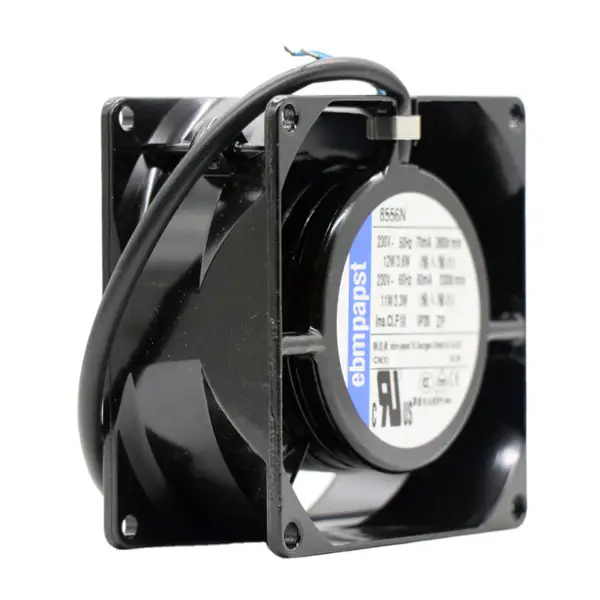Ebmpapst 8556N AC axiální ventilátor průtok vzduchu 230v IP20 80*80*38mm 12W kovový chladicí ventilátor